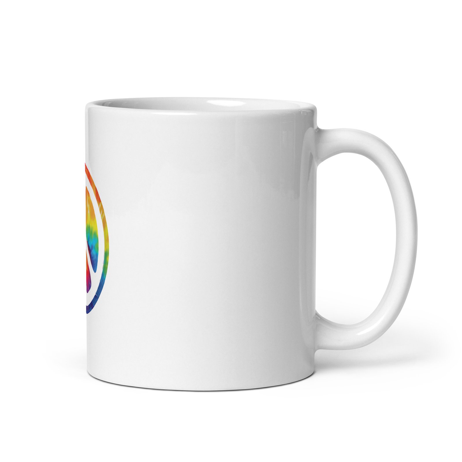 Retro Peace Sign White Glossy Mug - Image 8