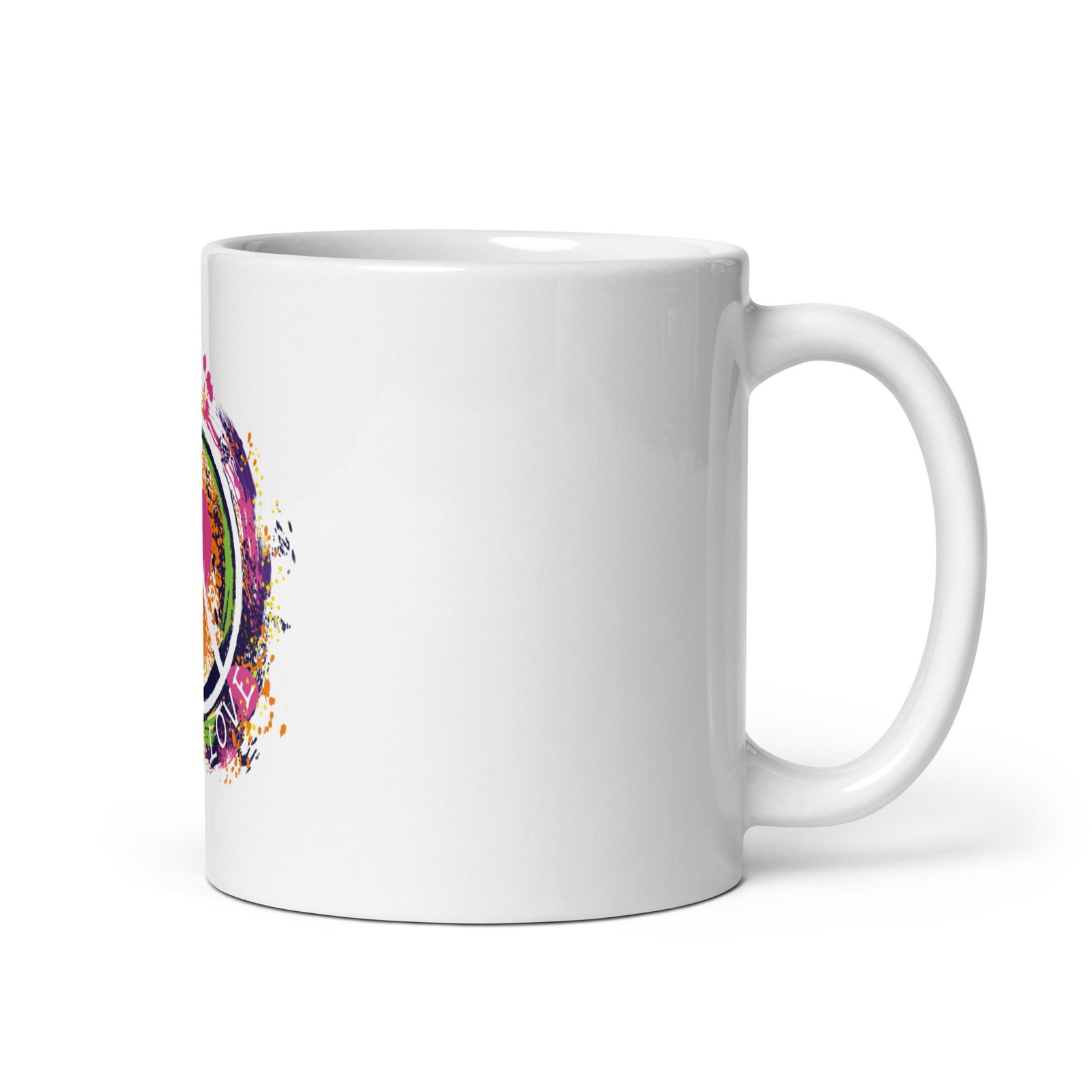Swirl Peace Sign White glossy mug - Image 2