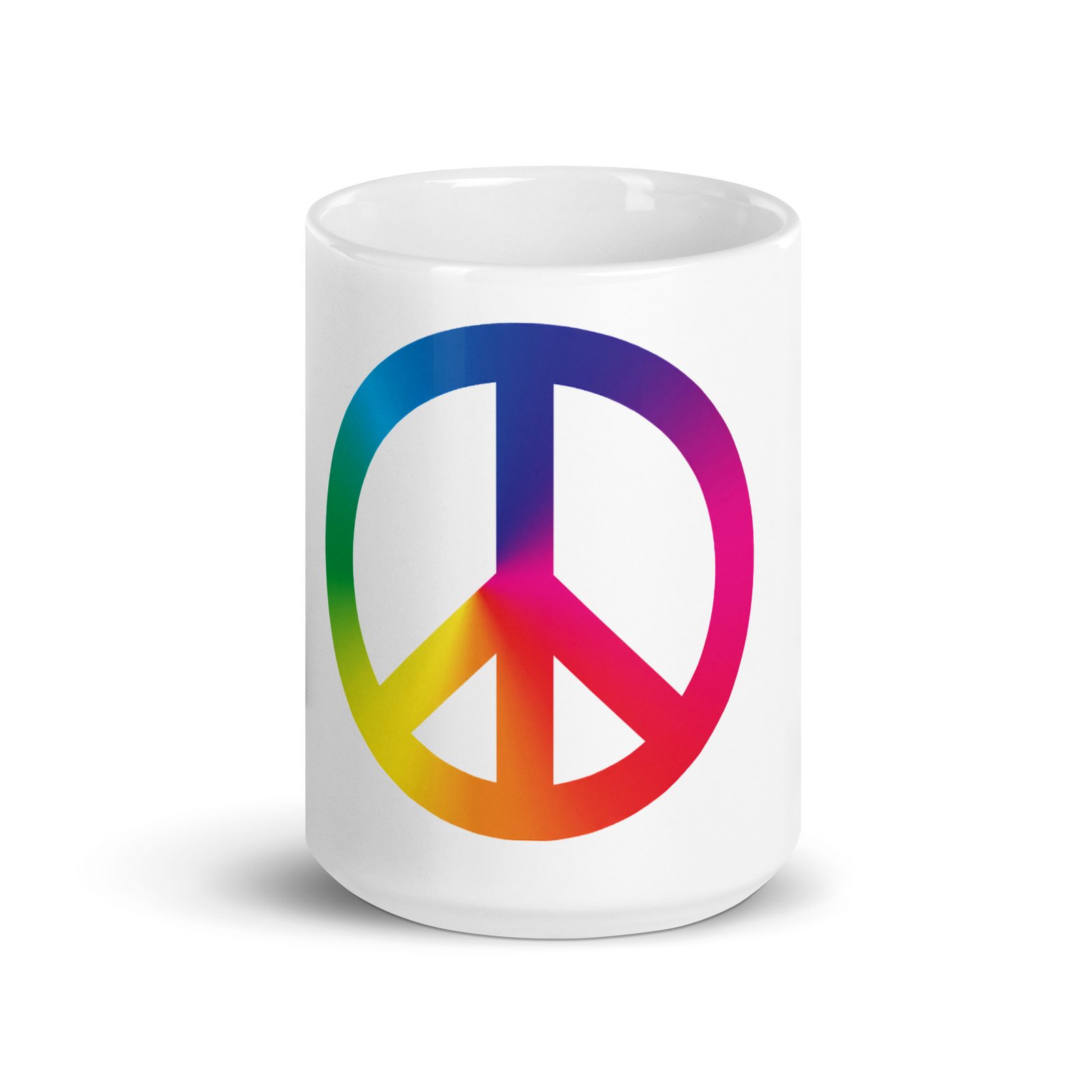 Tie Dye Peace Sign White glossy mug - Image 4