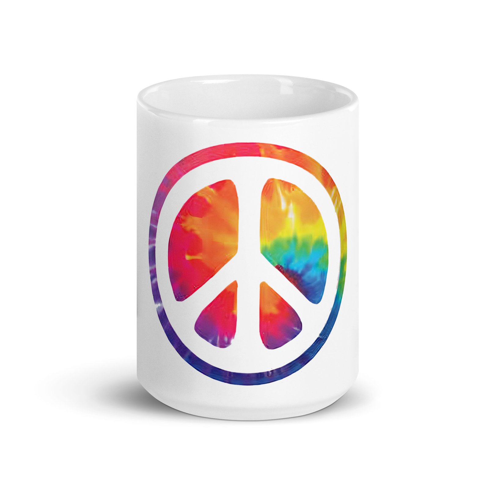 Retro Peace Sign White Glossy Mug - Image 13