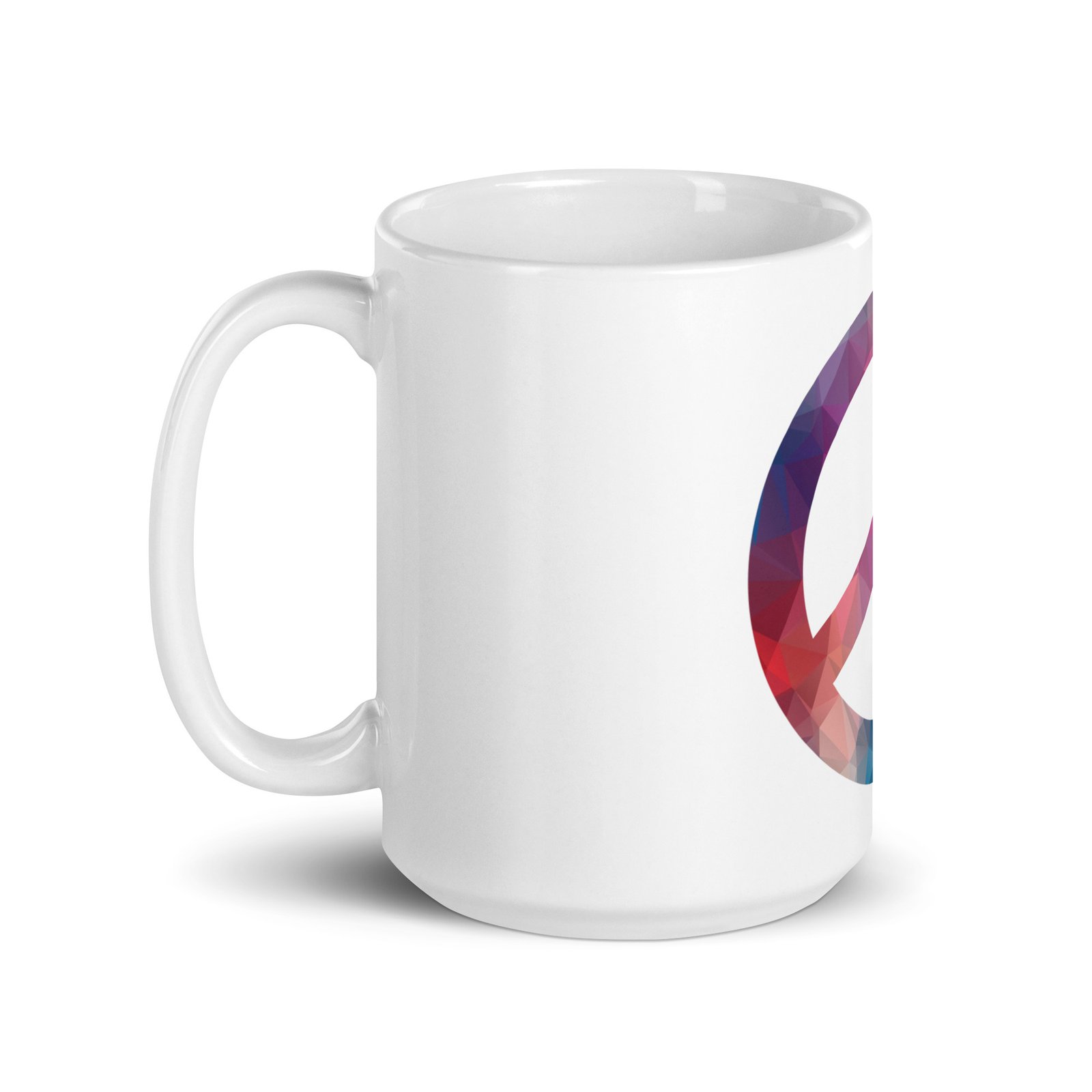 Beveled Peace Sign White glossy mug - Image 6