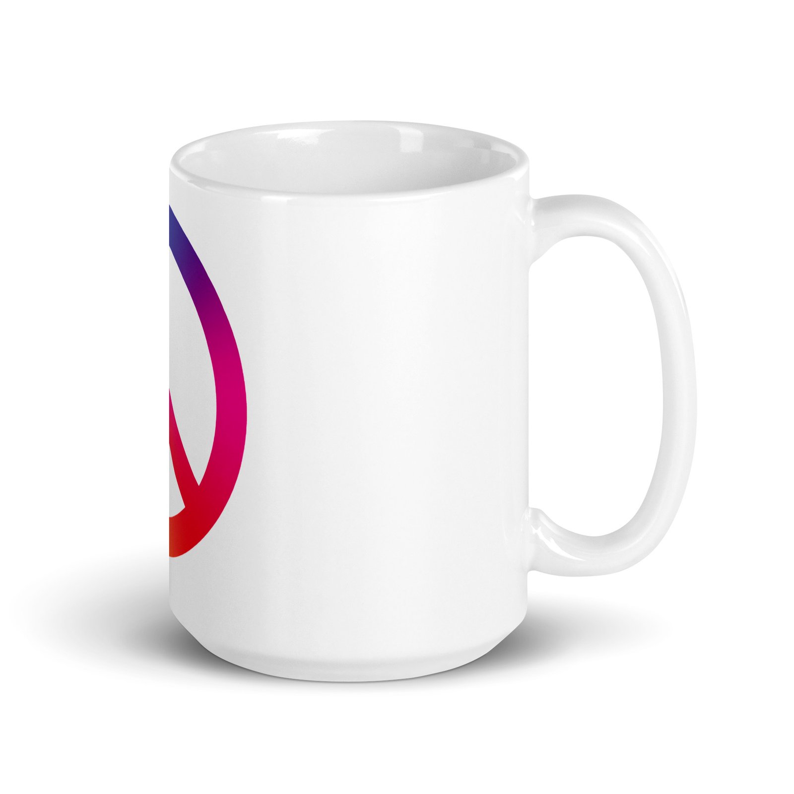 Tie Dye Peace Sign White glossy mug - Image 11