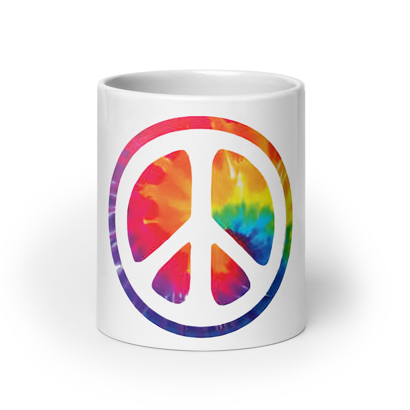 Retro Peace Sign White Glossy Mug - Image 15