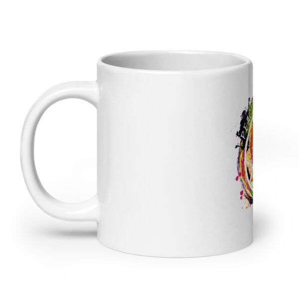 Swirl Peace Sign White glossy mug - Image 9