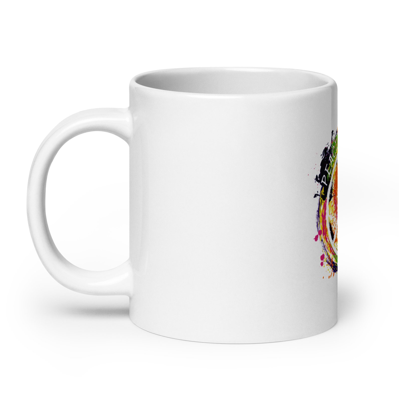 Swirl Peace Sign White glossy mug - Image 9