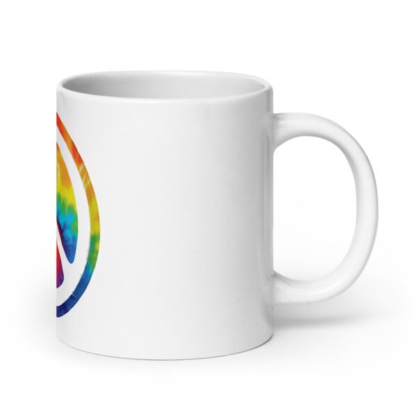 Retro Peace Sign White Glossy Mug - Image 7