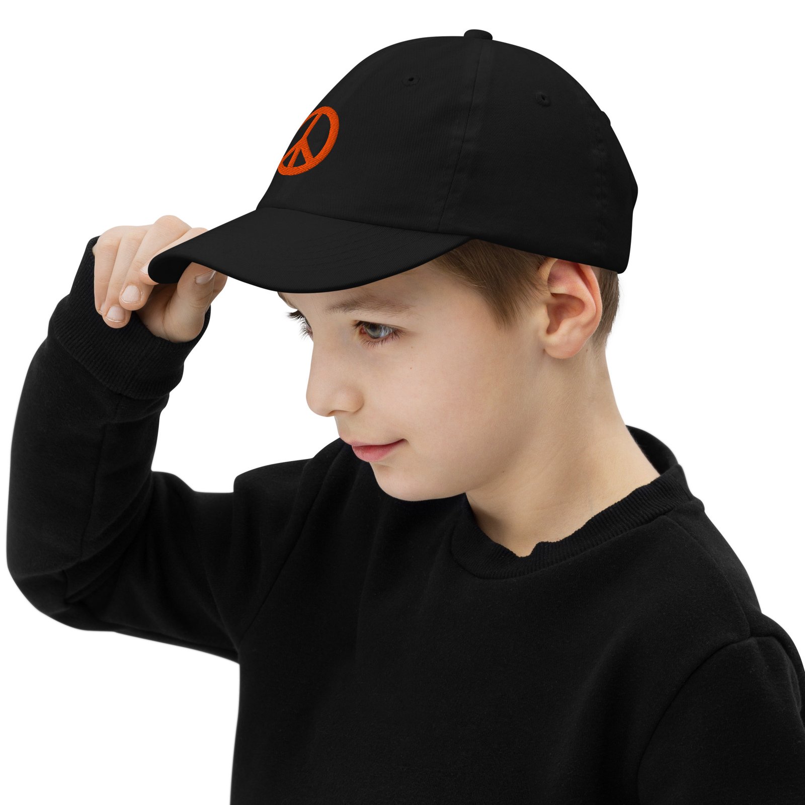 Simple Peace Sign Youth baseball cap - Image 3