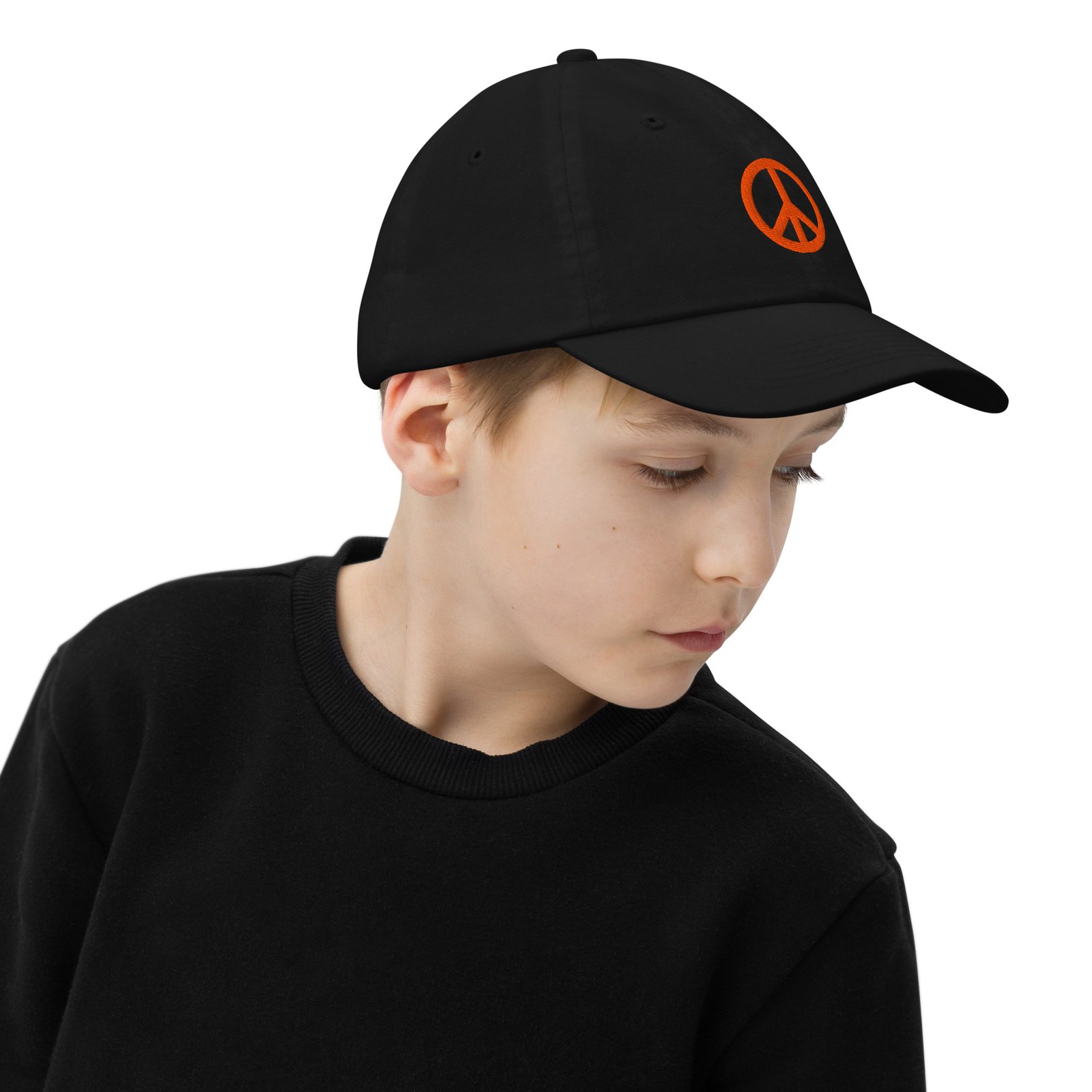 Simple Peace Sign Youth baseball cap - Image 4