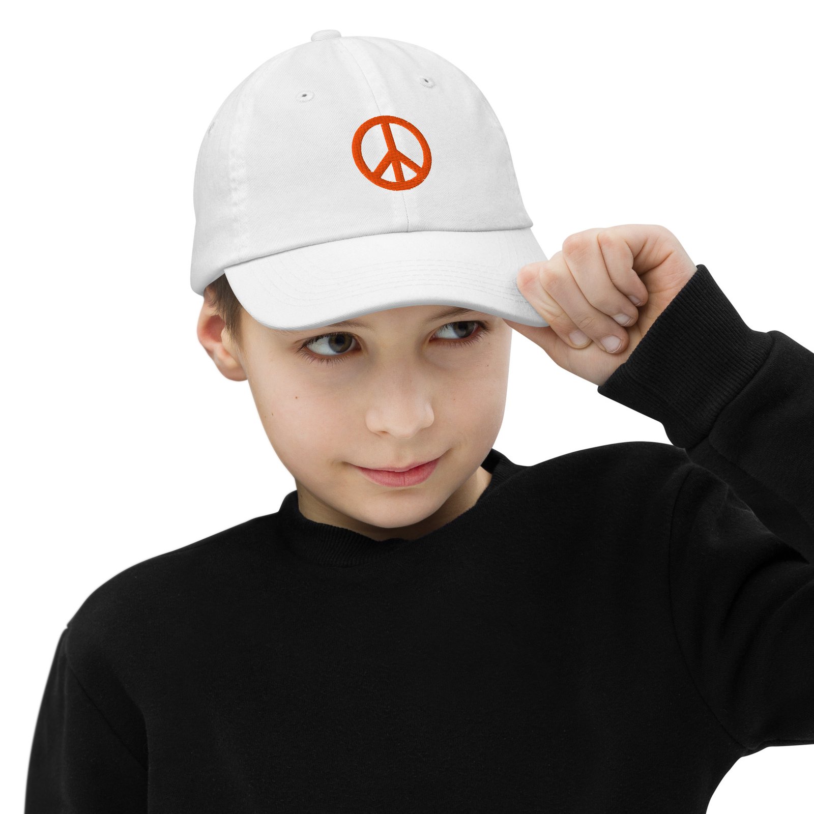 Simple Peace Sign Youth baseball cap - Image 5