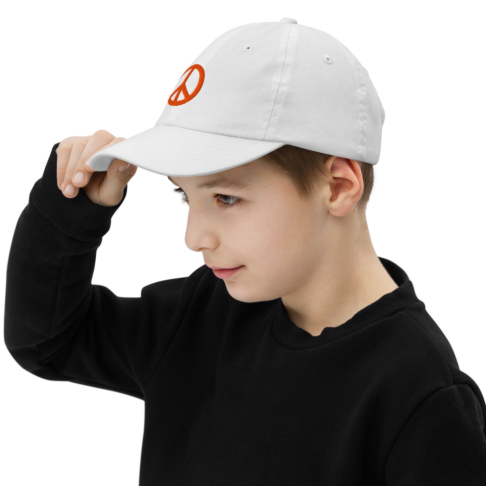 Simple Peace Sign Youth baseball cap - Image 7