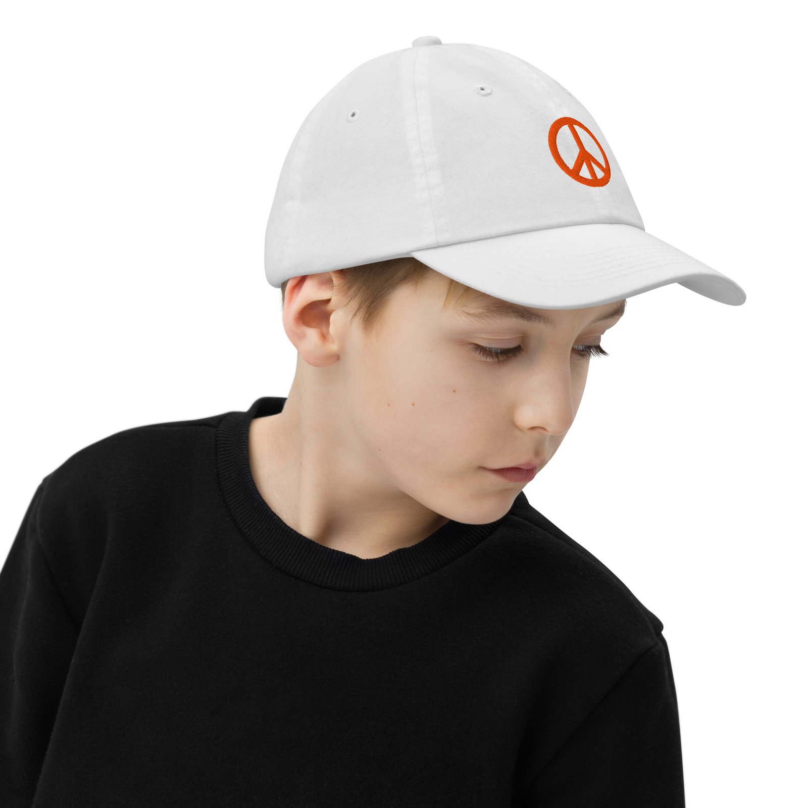 Simple Peace Sign Youth baseball cap - Image 8