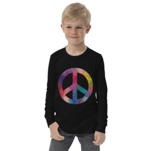Bevel Peace Sign Youth long sleeve tee