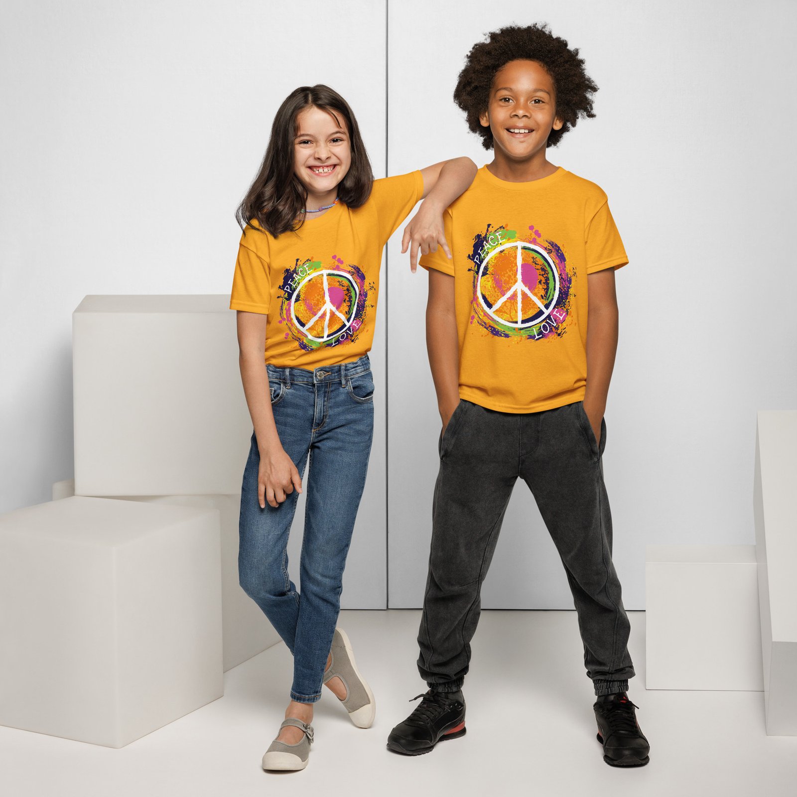 Swirl Peace Sign Youth t-shirt - Image 2
