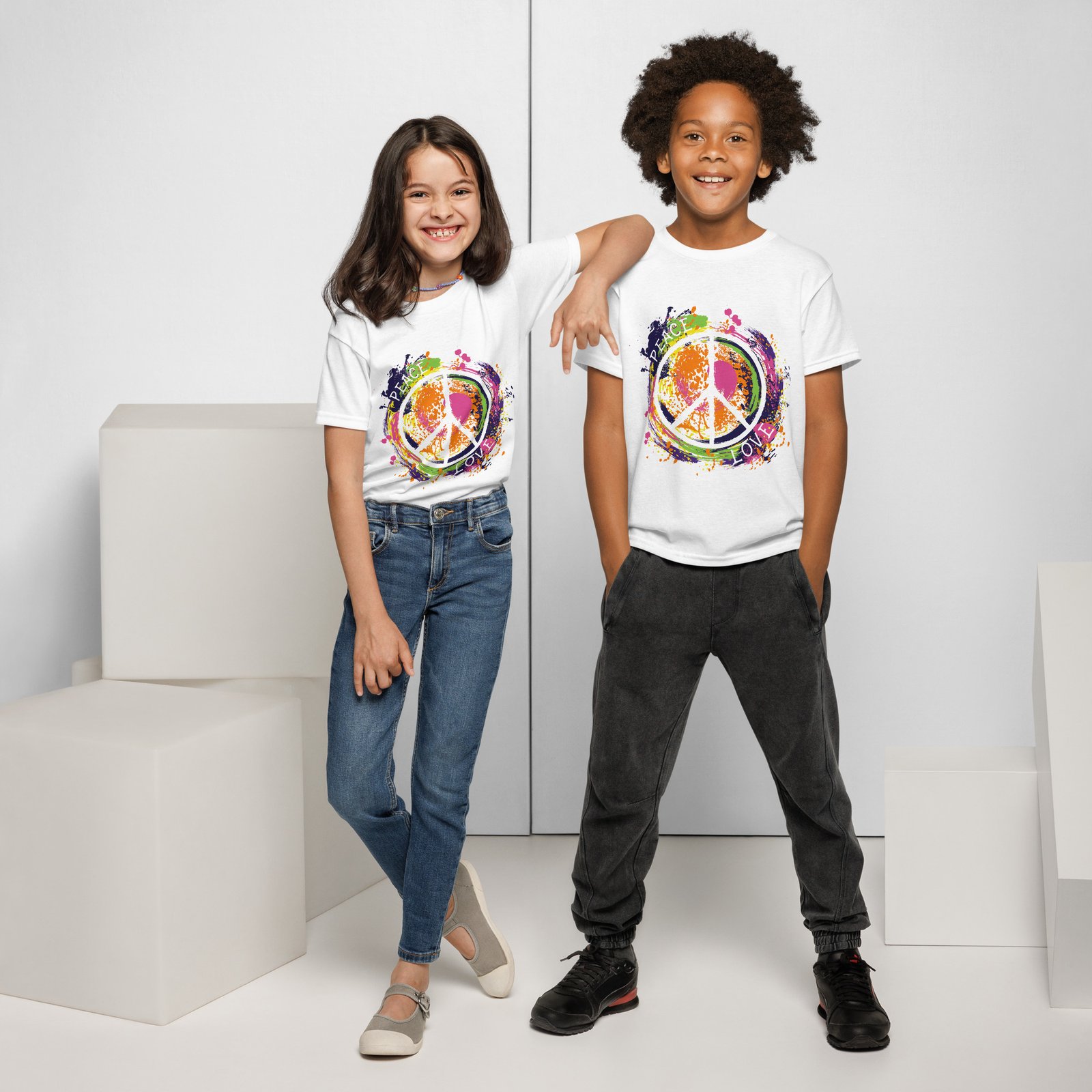 Swirl Peace Sign Youth t-shirt - Image 3